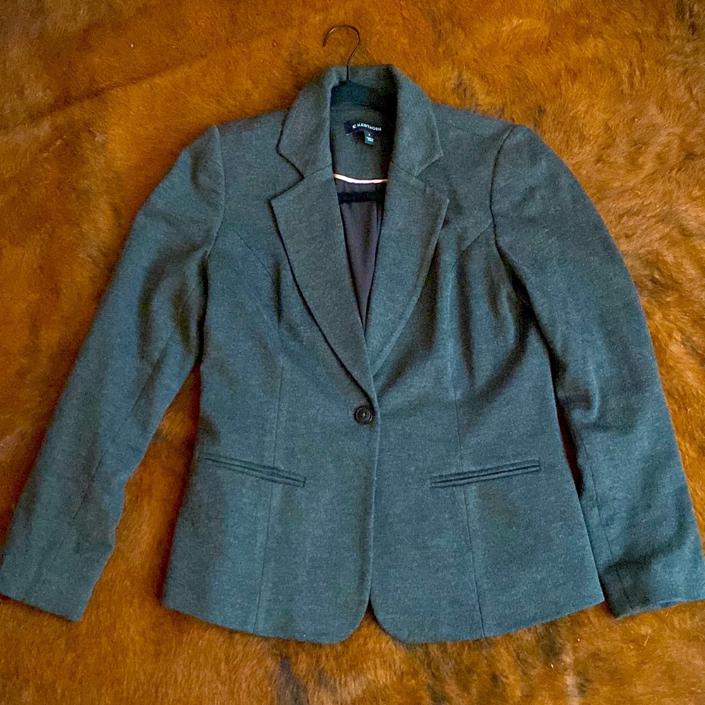 Small 41 Hawthorn Professional Structured Suit Jacket in Grey - NEVER WORN